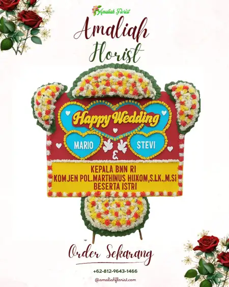 Papan Bunga Pernikahan Sidoko